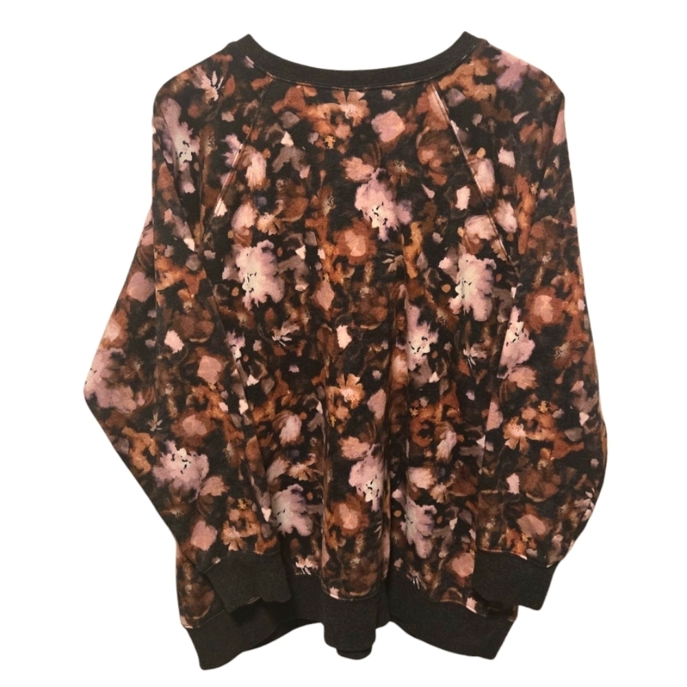 Torrid Floral Long Sleeve Crew Neck Pullover Sweater Size 3 - Picture 2 of 7